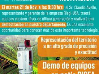 Demostración de equipos escáner-láser Riegl-USA